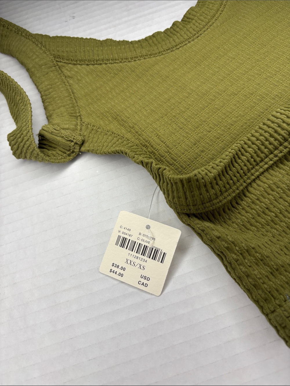 Anthropologie LyreBird NWT, ribbed open back cropped tank top, xs - Picture 3 of 8